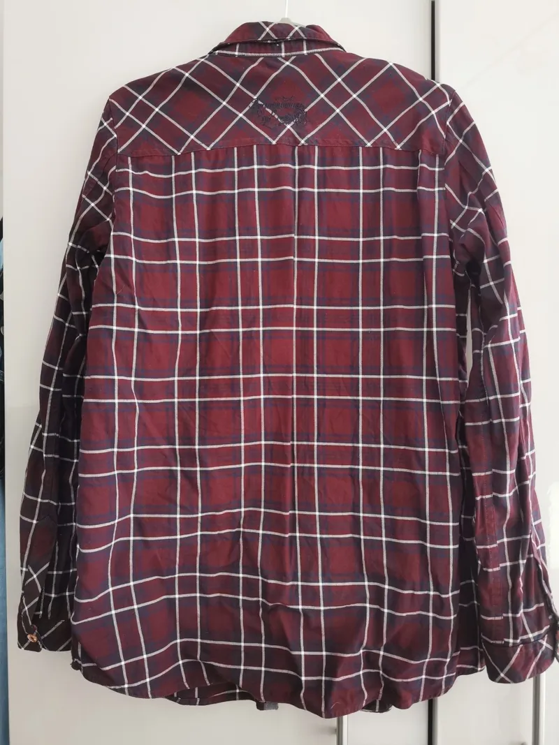 Arqueonautas Herren Flanellhemd Kariert Rot Blau Gr. M Langarm Casual 7