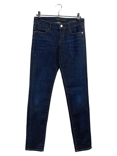 GUESS Damen Jeans Skinny Fit Gr. 26 W26 Blau Stretch Casual