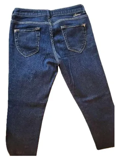 GUESS Damen Jeans Skinny Fit Gr. 26 W26 Blau Stretch Casual