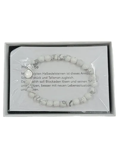 LIEBESKIND BERLIN Damen Armband Howlith-Steine Weiß Minimalistisch