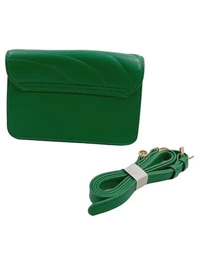 Bijou Brigitte Damen Clutch Umhängetasche Grün Gesteppt 21x15cm