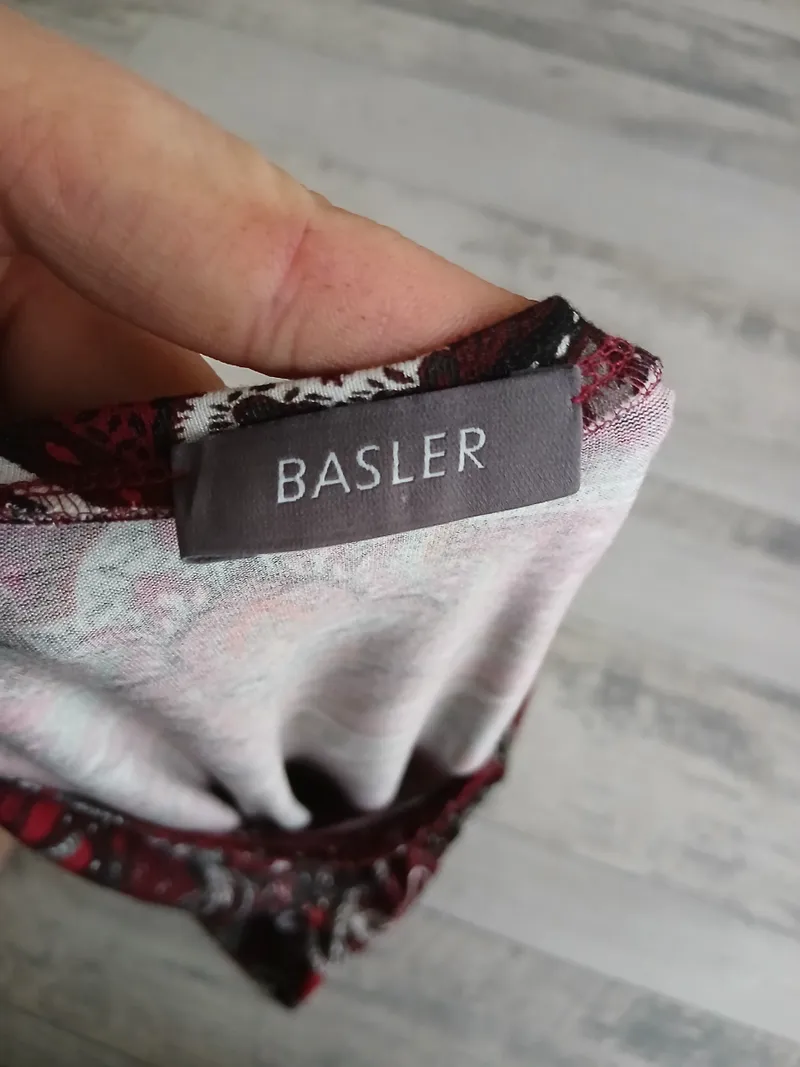 BASLER Damen Langarmshirt Gr. 46 3XL Rot Paisley Viskose 2