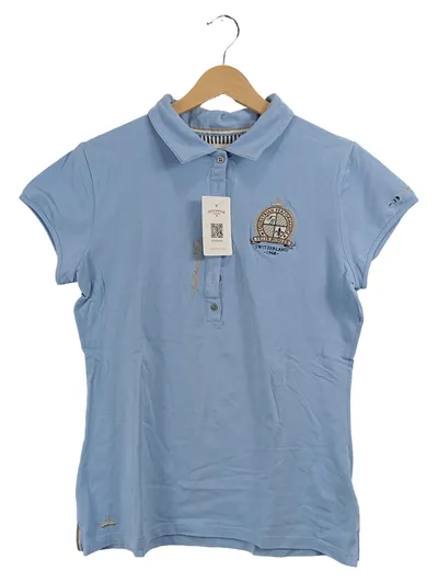 Felix Bühler Damen Poloshirt Hellblau Gr. L Equestrian Switzerland