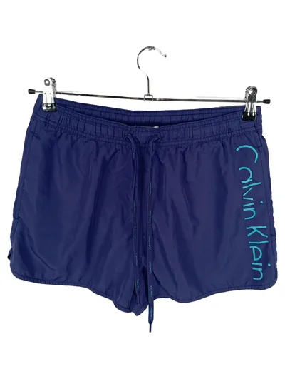 Calvin Klein Herren Badeshorts Badehose Blau Gr. 46, S Logo-Print