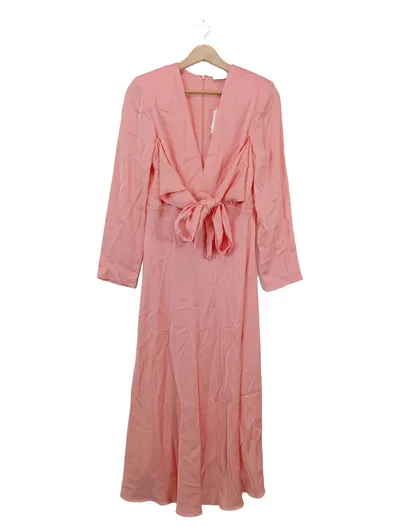 Sandro Paris Damen Maxikleid Rosa Gr. 40 Elegant Langarm NEU