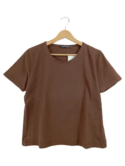 Avitano Damen T-Shirt Braun Gr. 44 XXL Basic Kurzarm