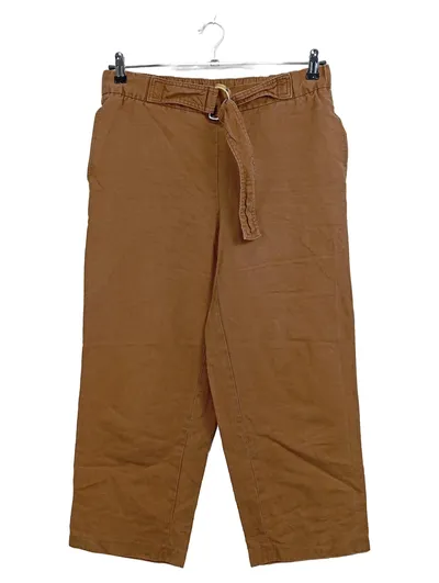 SET Dreiviertelhose Braun Gr. 38 Leinen Baumwolle Casual