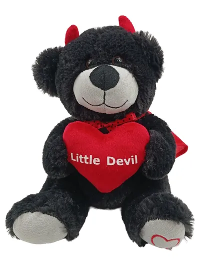 Sunkid Plüschtier Teddybär Little Devil Schwarz Rot Teufel 23cm