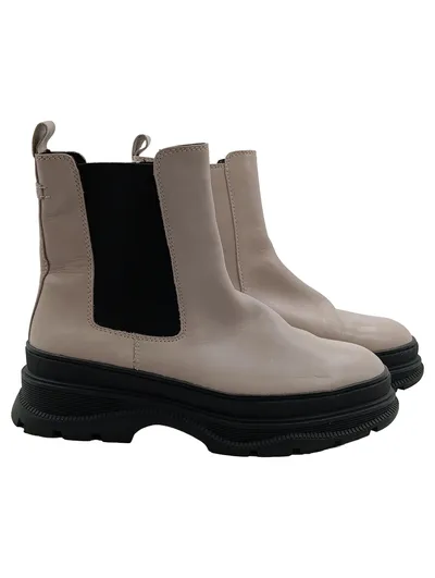 Tamaris Damen Stiefeletten Chelsea Boots Beige Gr. 40 Casual