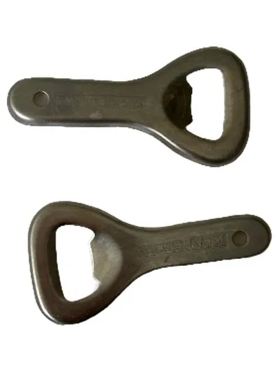 Fackelmann Flaschenöffner Edelstahl Silber Klassisch Uni Logo