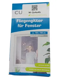 CULEX Fliegengitter Fenster 130x150 cm Weiß Insektenschutz Fliegensc 1