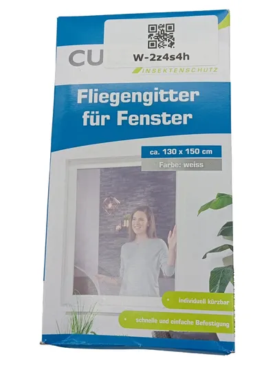 CULEX Fliegengitter Fenster 130x150 cm Weiß Insektenschutz Fliegensc