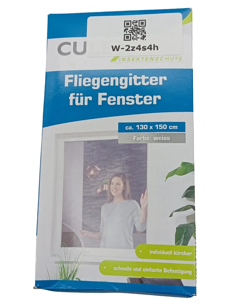 CULEX Fliegengitter Fenster 130x150 cm Weiß Insektenschutz Fliegensc 1