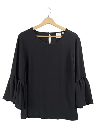 ROCK YOUR CURVES Damen Bluse Glockenärmel Schwarz Gr. 44-46 XXL