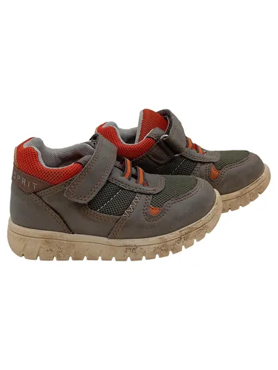 Esprit Lauflernschuhe Sneaker Kinder Jungen Gr. 22 Grau Rot Klettverschluss