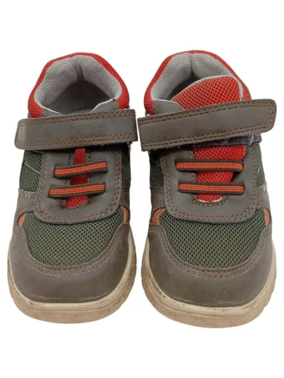 Esprit Lauflernschuhe Sneaker Kinder Jungen Gr. 22 Grau Rot Klettverschluss