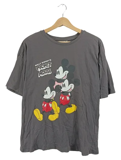 Disney Mickey Mouse Fanshirt T-Shirt Damen Gr. XS Grau Vintage