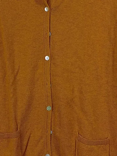 Charles Robertson Strickjacke Damen Gr. 42/XL Orange Wolle Cardigan