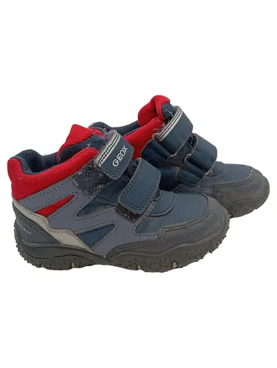 Geox Outdoorschuhe Kinder Gr. 24 Blau Rot Amphibiox Klettverschluss