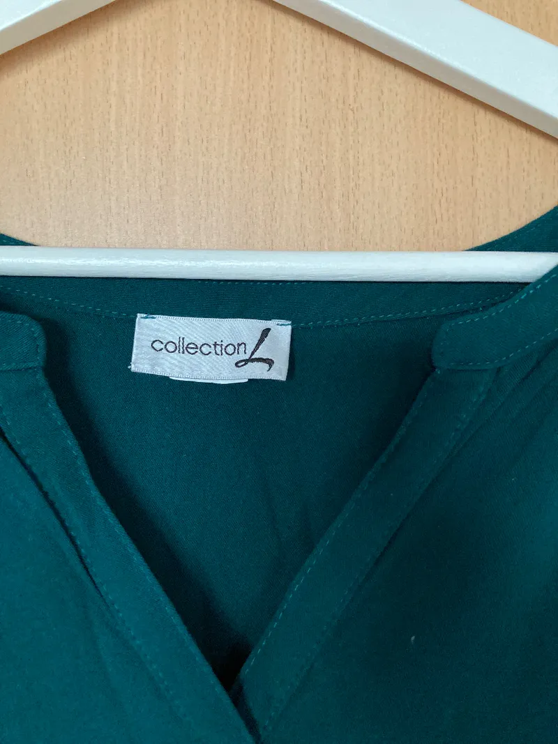Collection L Damen Tunikakleid Petrol Gr. L/42 Viskose Casual 3