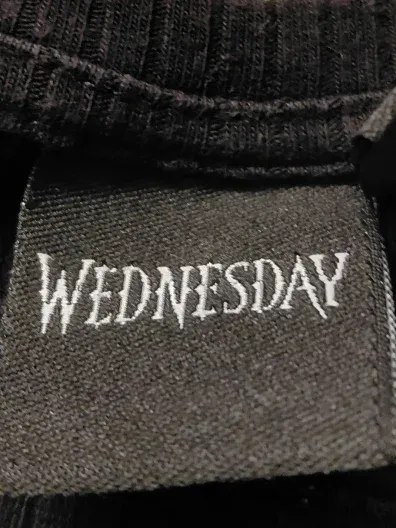 Wednesday Langarmshirt Mädchen Schwarz Gr. 158, 164 Rippstrick
