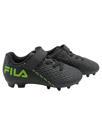FILA Fußballschuhe Kinder Gr. 30 Schwarz Klettverschluss Nocken