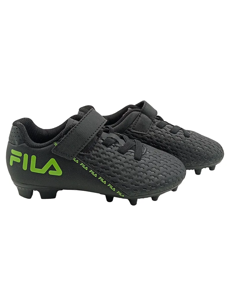 FILA Fußballschuhe Kinder Gr. 30 Schwarz Klettverschluss Nocken 1