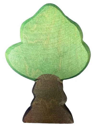 Ostheimer Holzfigur Baum Spielfigur Wald Natur Holzspielzeug Grün 13,5cm