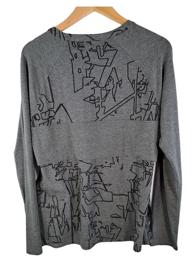 Under Armour Langarmshirt Hoodie Herren Gr. M Grau Abstrakt Print