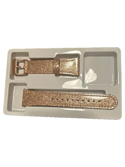 WFEAGL Smartwatch Armband Leder Glitzer Roségold Damen