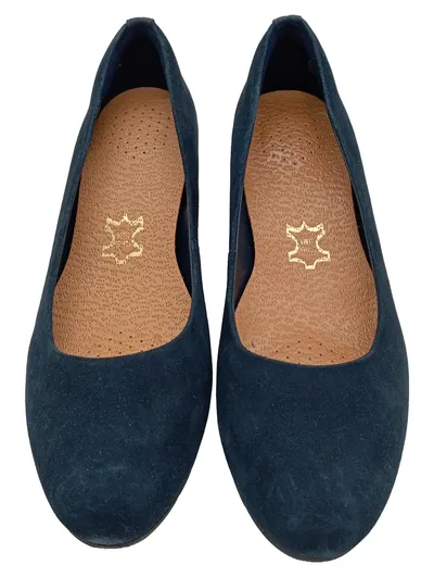 Clarks Damen Wedges Keilabsatz Pumps Blau Wildleder Größe 42