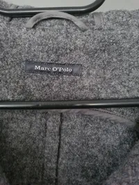 Marc O'Polo Damen Kurzmantel Wolljacke Gr. 36 Grau Kapuze 4