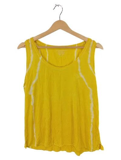 Majestic Filatures Damen Top Gelb Farbverlauf Gr. 40 L Cupro Casual