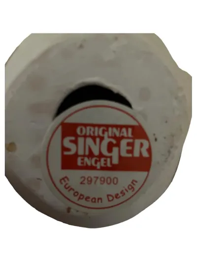 Singer Original Engel Figur Keramik Weiß 11cm Dekofigur Weihnachten
