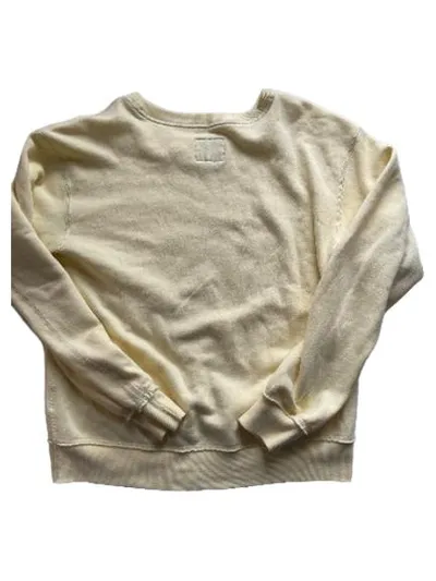 Abercrombie & Fitch Damen Sweatshirt Pullover Gelb Gr. 34, XS Logo Casual