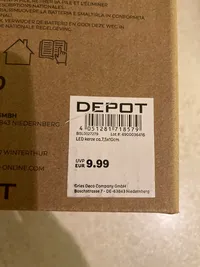 DEPOT LED Kerze Weiß Echtwachs mit Fernbedienung 7,5x10cm Batterie 3