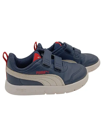 PUMA Lauflernschuhe Kinder Sneaker Gr. 24 Blau Rot Klettverschluss