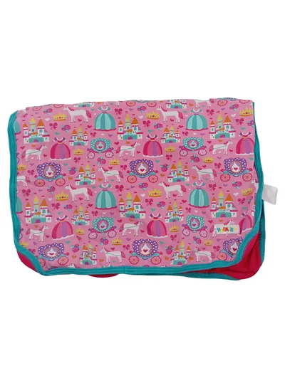 BABAUBA Babydecke Prinzessin Schloss Einhorn Rosa 63x42cm Baumwolle
