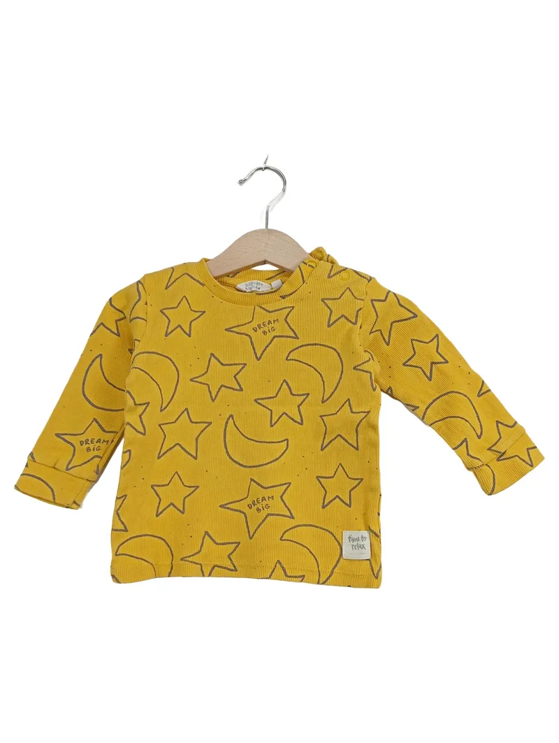 Feetje Kinder Pullover Gelb Gr. 74 Sterne Dream Big Rippstrick 1