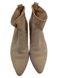 Paul Green Damen Stiefeletten Beige Wildleder Westernstiefelette Gr. 39.5 2