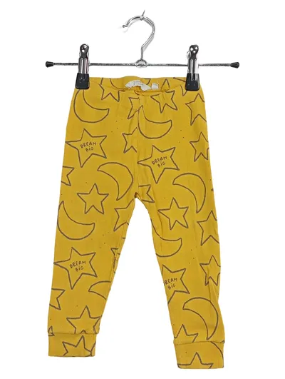 Feetje Kinder Jogginghose Schlafhose Gr. 74 Gelb Sterne Mond Rippstrick
