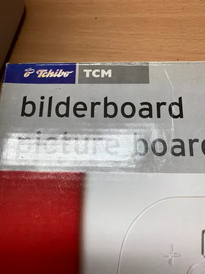 Tchibo TCM Bilderboard Picture Board Karten- und Fotohalter Acryl 30x30 cm