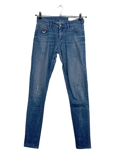 Diesel Standy Damen Skinny Jeans W28 Blau Stretch Used Look