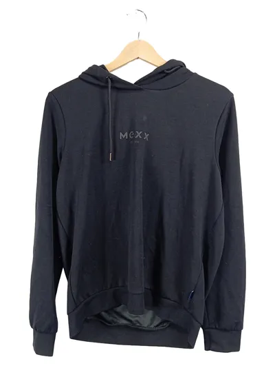 Mexx Herren Kapuzenpullover Hoodie Schwarz Gr. S Logo-Print Casual