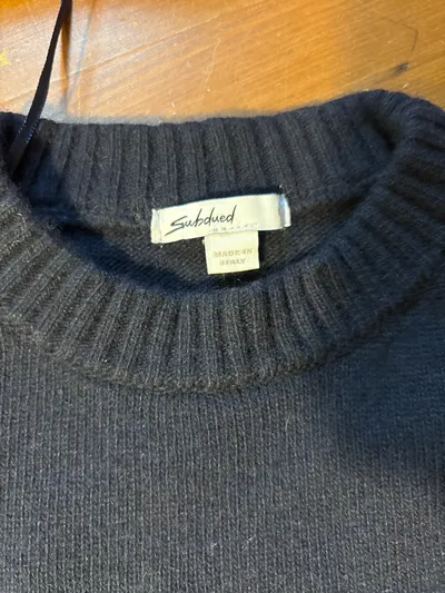 Subdued Pullover Damen Gr. S Blau Herz Strickpullover Made in Italy