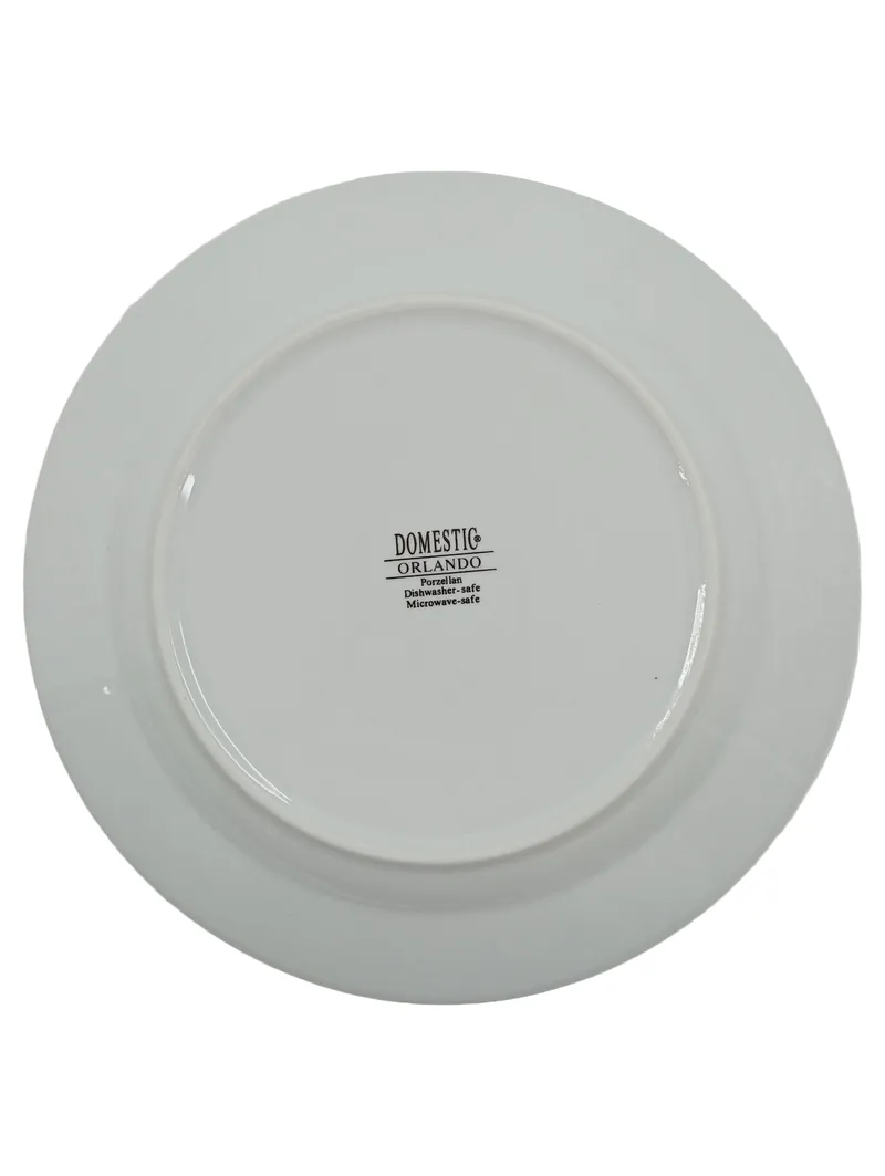 Domestic Orlando Essteller 19 cm Porzellan Weiß Gelb Blau Grafisch Modern 2