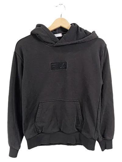 FILA Herren Kapuzenpullover Hoodie Schwarz Gr. S Logo Streetwear