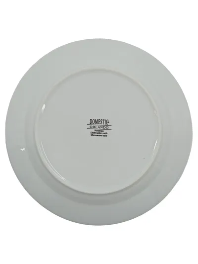 Domestic Orlando Frühstücksteller 19 cm Porzellan Beige Blau Geometrisch
