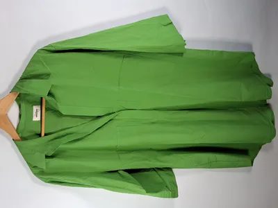 ottod'Ame Damen Hemdblusenkleid Grün Gr. 42 XL Baumwolle Casual