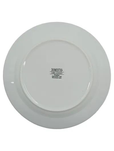 Domestic Orlando Essteller Kuchenteller 19 cm Porzellan Beige Blau Grafisch